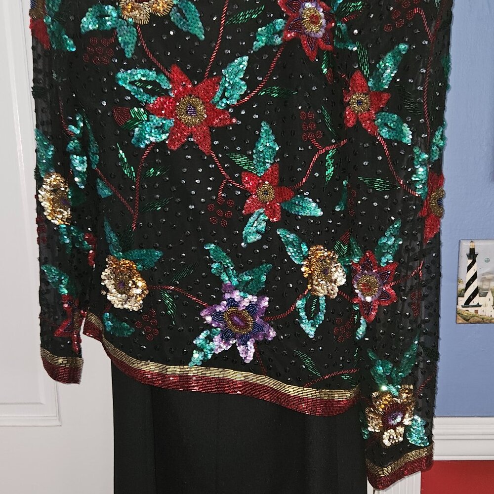 Elegant, vintage beaded top